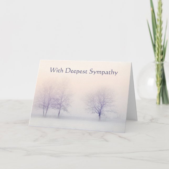 Tarjeta Con la más profunda simpatía, hermosa naturaleza d (Anverso)