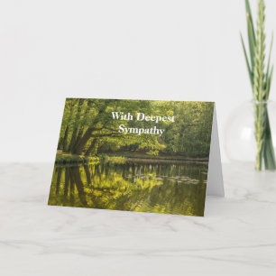Tarjeta Con la mayor simpatía por la reflexión del lago