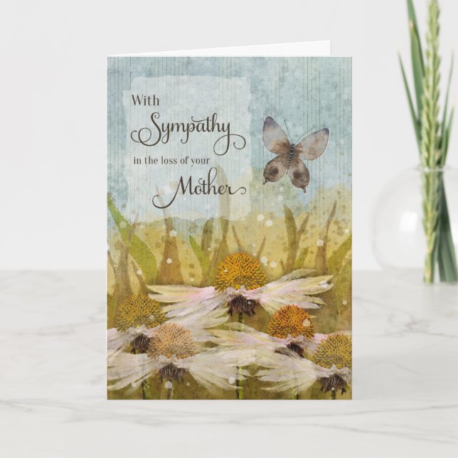 Tarjeta Con la pérdida de la simpatía de las flores negras (Anverso)