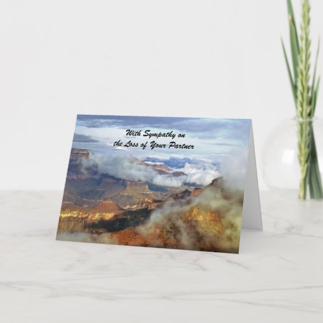 Tarjeta Con la pérdida de simpatía del socio, las nubes de (Anverso)