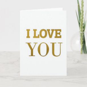 Tarjeta con Letra Dorada 'Te Amo'