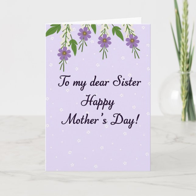 Tarjeta con Letra Elegante "Dulce Mamá" (Anverso)