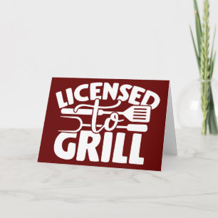 Tarjeta Con Licencia Para Grill