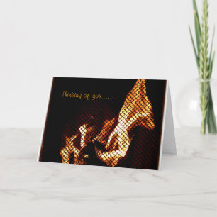 Tarjeta con llamas interesantes