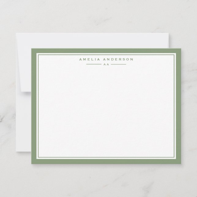 Tarjeta con Marco Verde Musgo (Anverso)