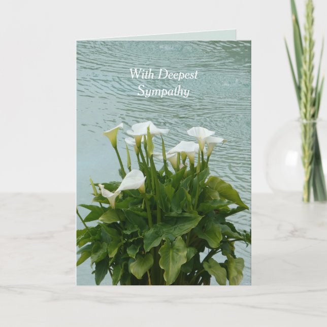 Tarjeta Con mayor simpatía, Calla Lilies (Anverso)