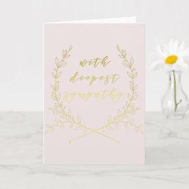 Tarjeta Con mayor simpatía - Condolencia rosa de Rubor