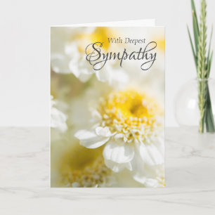 Tarjeta Con mayor simpatía, foto de las flores blancas