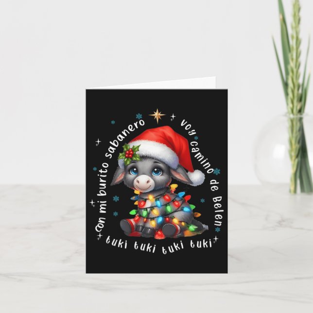 Tarjeta Con Mi Burrito Sabanero Mexican Tuki Tuki Burro L (Anverso)