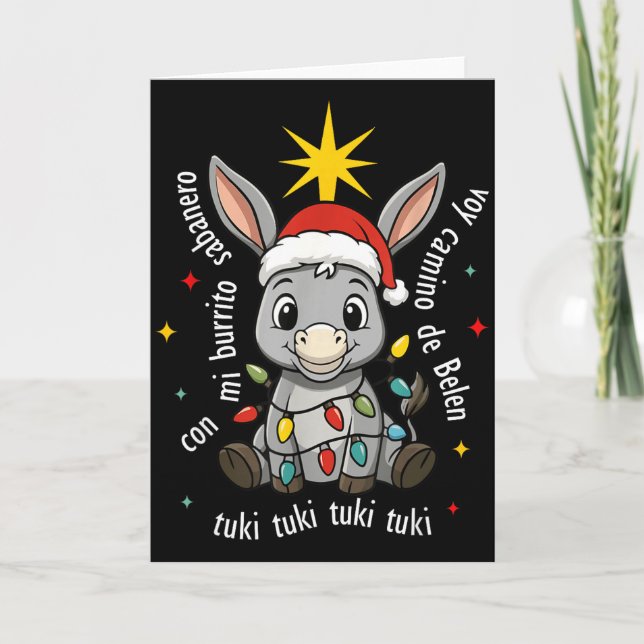 Tarjeta Con Mi Burrito Sabanero Mexican Tuki Tuki Latino X (Anverso)