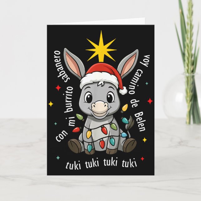 Tarjeta Con Mi Burrito Sabanero Mexican Tuki Tuki Latino X (Anverso)