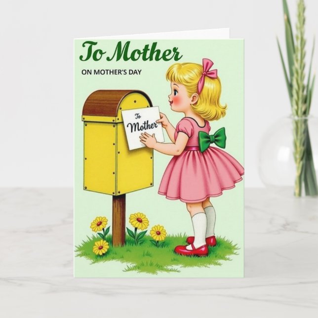 Tarjeta con nota dulce para la madre (Anverso)