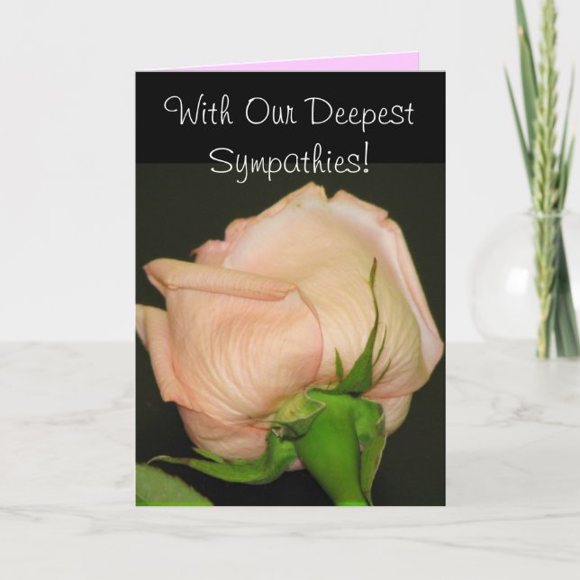 Tarjeta ¡Con Nuestras Más Profundas Simpatizantes! (Anverso)