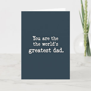 Tarjeta con palabras para el Día del Padre amoroso