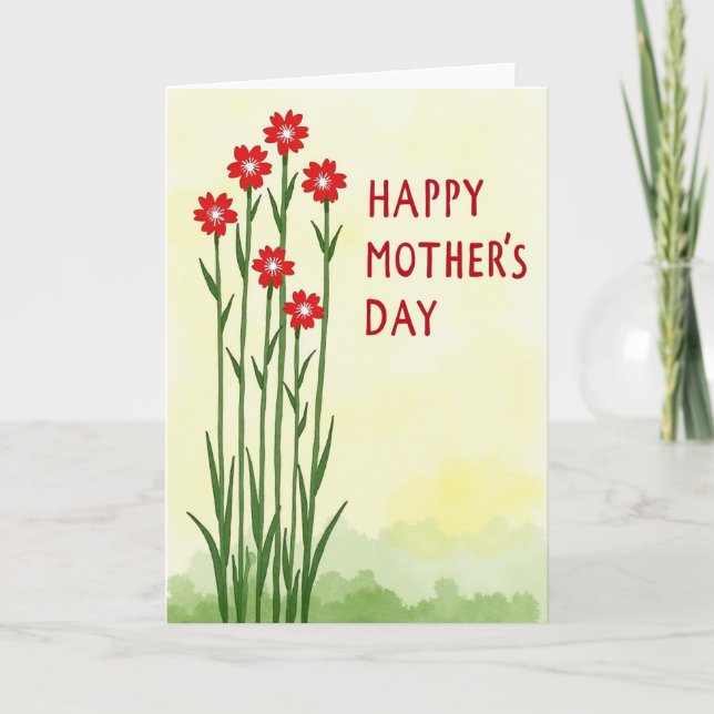 Tarjeta con patrón amarillo floral (Anverso)