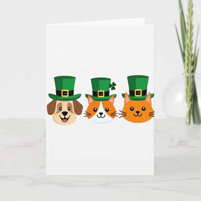 Tarjeta con patrón de animales duendes (Anverso)