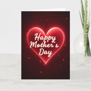 Tarjeta con patrón de corazón brillante
