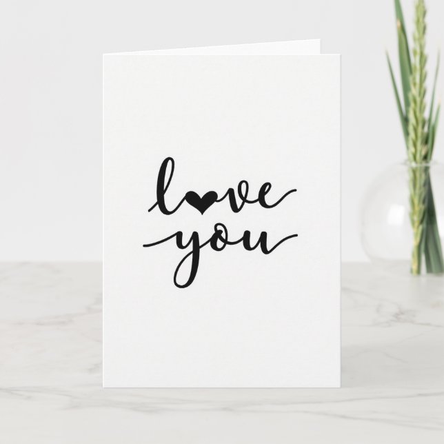 Tarjeta con patrón de corazón de amor (Anverso)