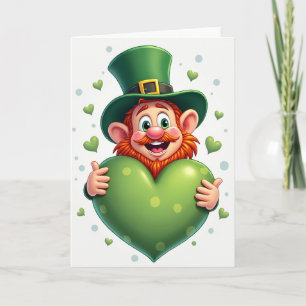 Tarjeta con patrón de corazón de duende