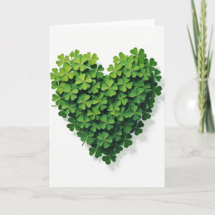 Tarjeta con patrón de corazón de trébol