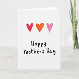 Tarjeta con patrón de corazón pintado