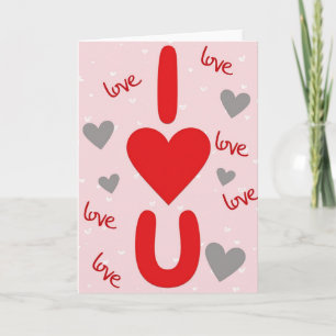 Tarjeta con patrón de corazón 'Te Amo'