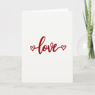 Tarjeta con patrón de corazones de amor rojos