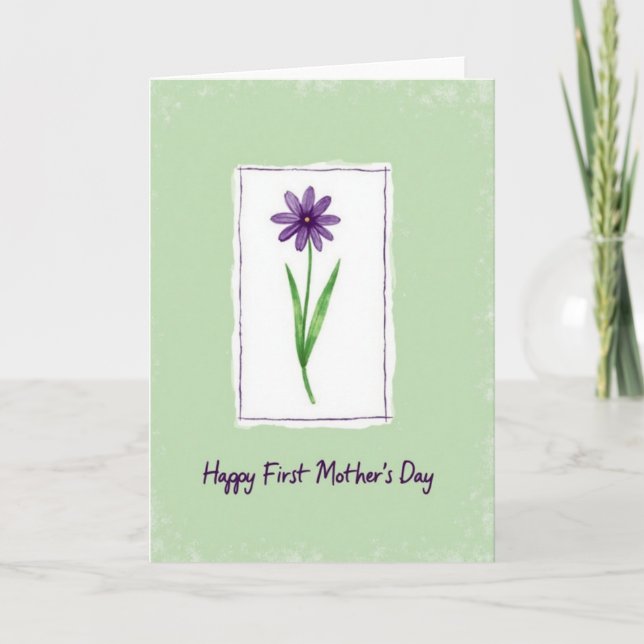 Tarjeta con patrón de flor punteada (Anverso)