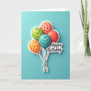 Tarjeta con patrón de globo alegre