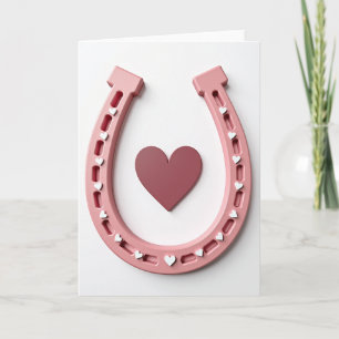 Tarjeta con patrón de herradura de corazón