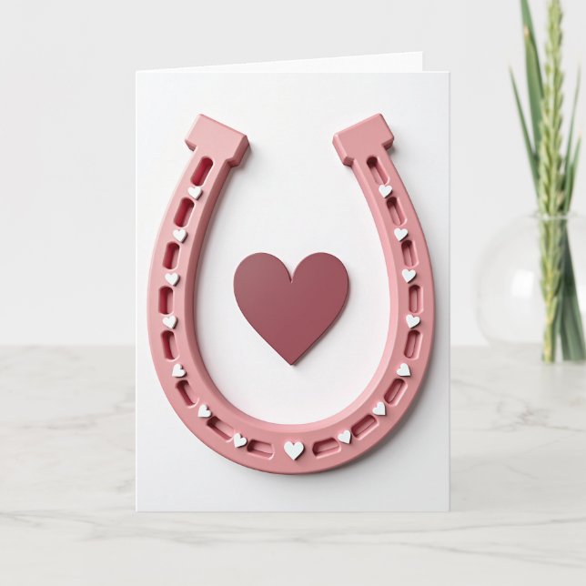 Tarjeta con patrón de herradura de corazón (Anverso)