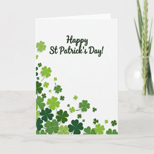 Tarjeta con patrón de trébol verde