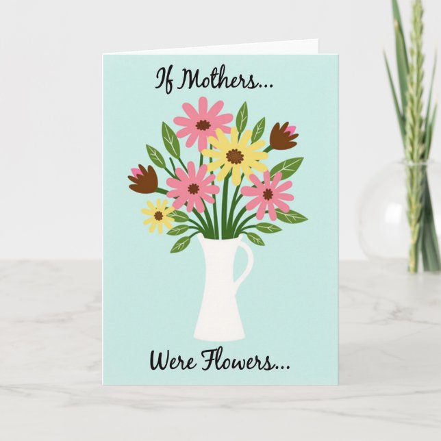 Tarjeta con patrón floral acuático (Anverso)