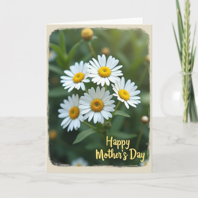 Tarjeta con patrón floral angustiado (Anverso)