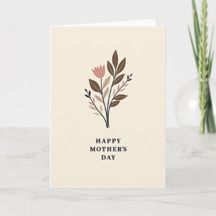 Tarjeta con patrón floral cremoso