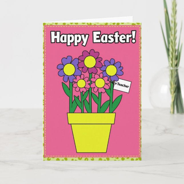 Tarjeta con patrón floral manchado (Anverso)