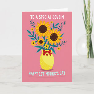 Tarjeta con patrón floral rosado