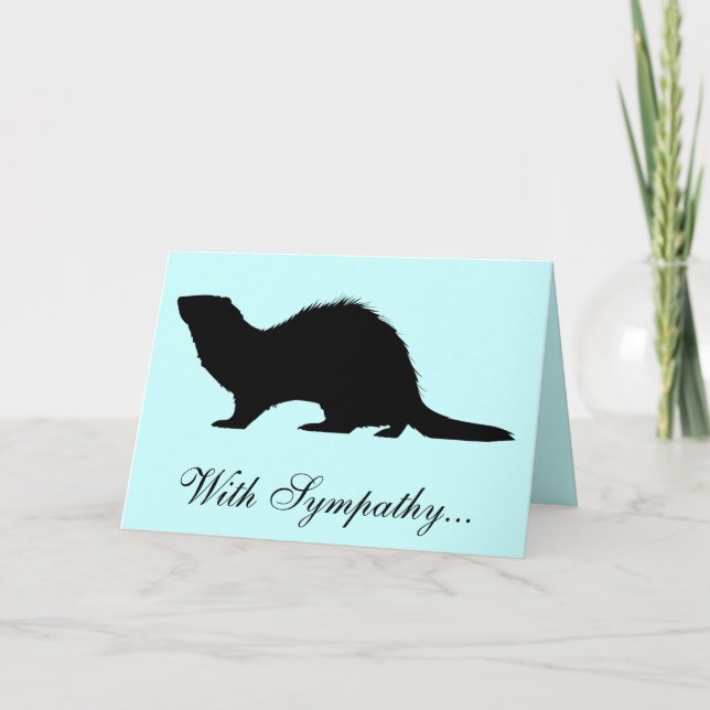 Tarjeta Con pérdida de la condolencia de un hurón (Anverso)