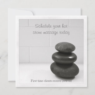 Tarjeta con piedras de balance