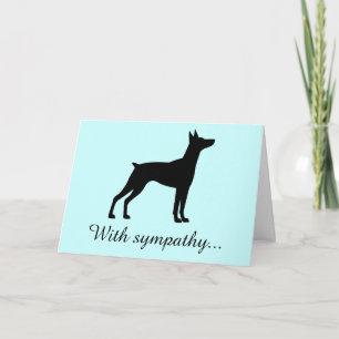 Tarjeta Con Pinscher en miniatura de simpatía