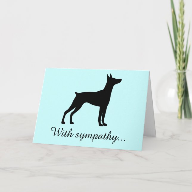 Tarjeta Con Pinscher en miniatura de simpatía (Anverso)