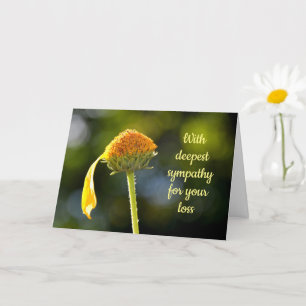 Tarjeta Con profunda simpatía - con flor