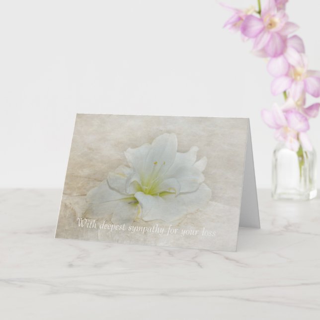 Tarjeta Con profunda simpatía - Flor de Amaryllis (Orquídea)
