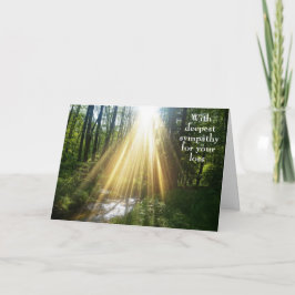 Tarjeta Con profunda simpatía - Selva Verde y rayos solare