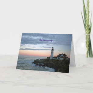 Tarjeta Con profunda simpatía, sentinal al atardecer