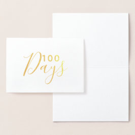 Tarjeta Con Relieve Metalizado 100 días