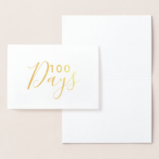 Tarjeta Con Relieve Metalizado 100 días