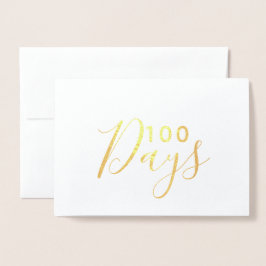 Tarjeta Con Relieve Metalizado 100 días