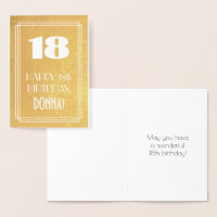 18 cumpleaños ~ Art Deco Style "18" y nombre perso