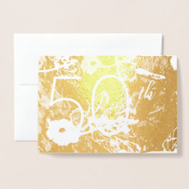 Tarjeta Con Relieve Metalizado 50.ª tarjeta de Relieve metalizado del Aniversario